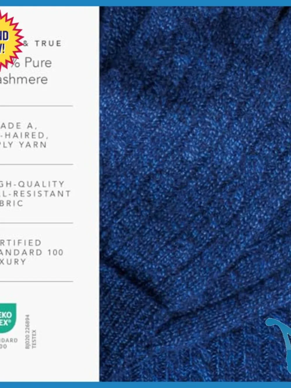 Pure Cashmere Cable Knit Hat Glove Scarf Set One Size Winter Accessories